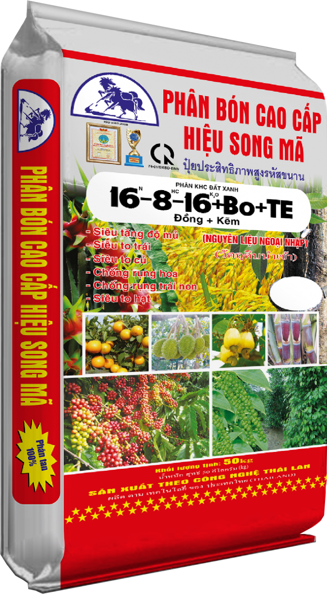 PHÂN KHOÁNG CAO CẤP 16-8-16+Bo+TE