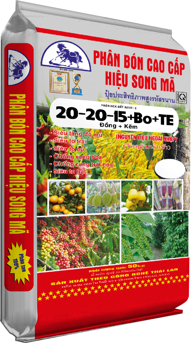 PHÂN HỮU CƠ KHOÁNG 20-20-15+Bo+TE